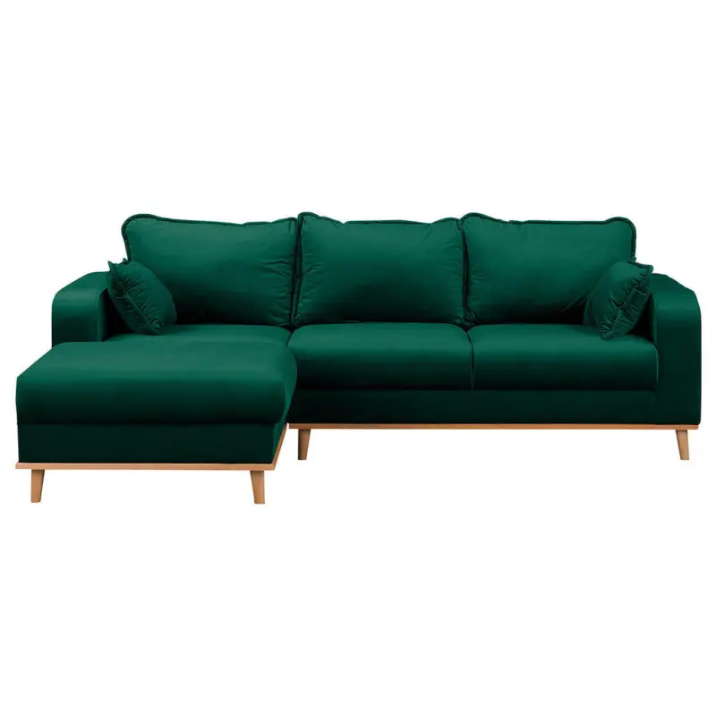 Ecksofa Beata in Mikrofaser Gr&uuml;n 150/230 cm