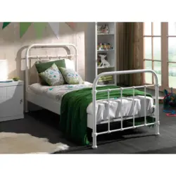 Kinder-/Juniorbett 90/200 cm in Wei&szlig;