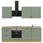 XXXLutz Lauterach - Ihr M&ouml;belhaus bei Bregenz K&uuml;chenleerblock 240 cm in Gr&uuml;n, Eichefarben