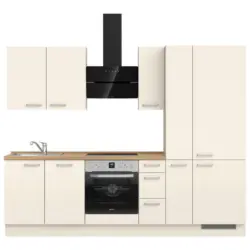 K&uuml;chenleerblock 270 cm in Eichefarben, Magnolie