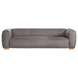 Bigsofa in Echtleder Grau