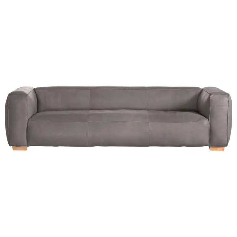 Bigsofa in Echtleder Grau