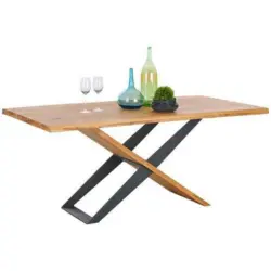 Esstisch in Holz, Metall 160/90/77 cm