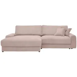 Ecksofa in Cord Rosa 180/300 cm