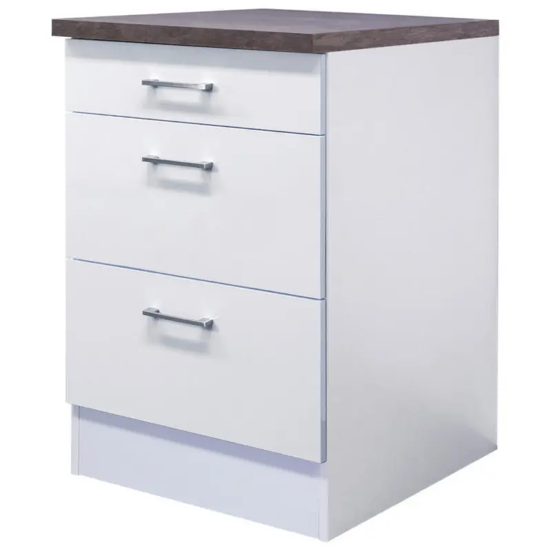 Schubkastenunterschrank 60/84,9/60 cm in Wei&szlig;