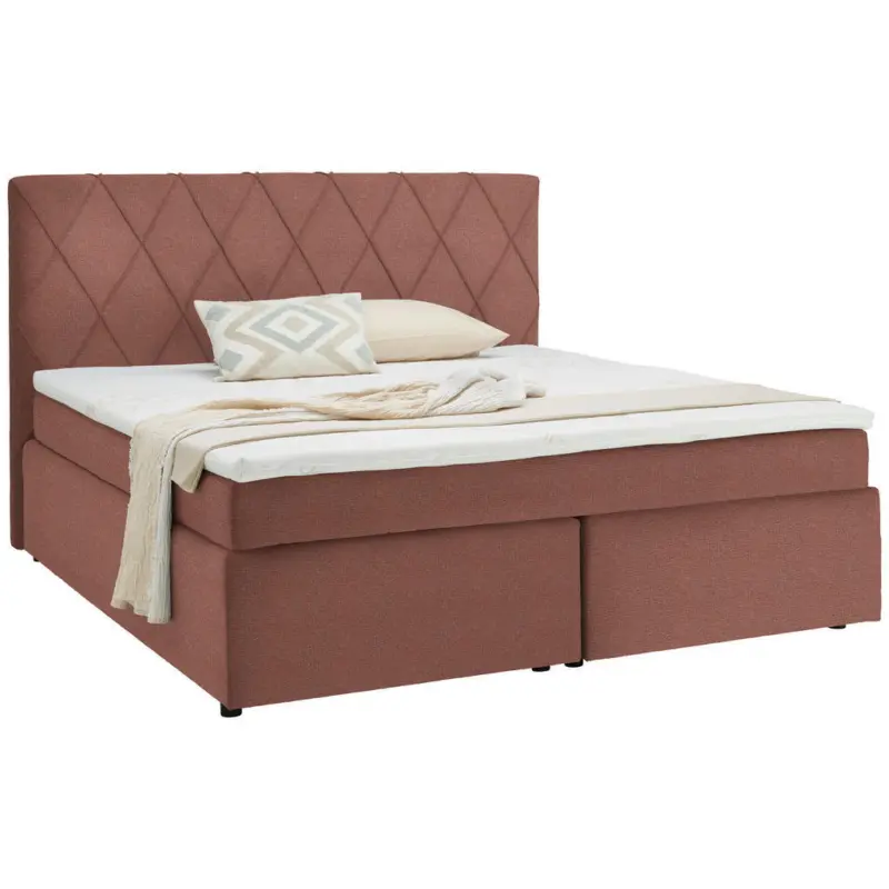 Boxspringbett 160/200 cm in Rosa