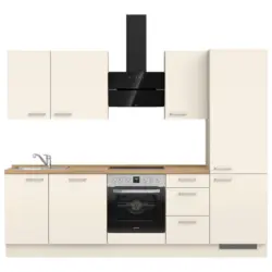 K&uuml;chenleerblock 270 cm in Eichefarben, Magnolie