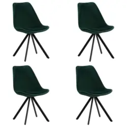 Stuhl-Set 4 St&uuml;ck gastro- und objekttauglich Samt