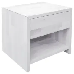 Nachtk&auml;stchen 45/45/35 cm in massiv Buche Wei&szlig;