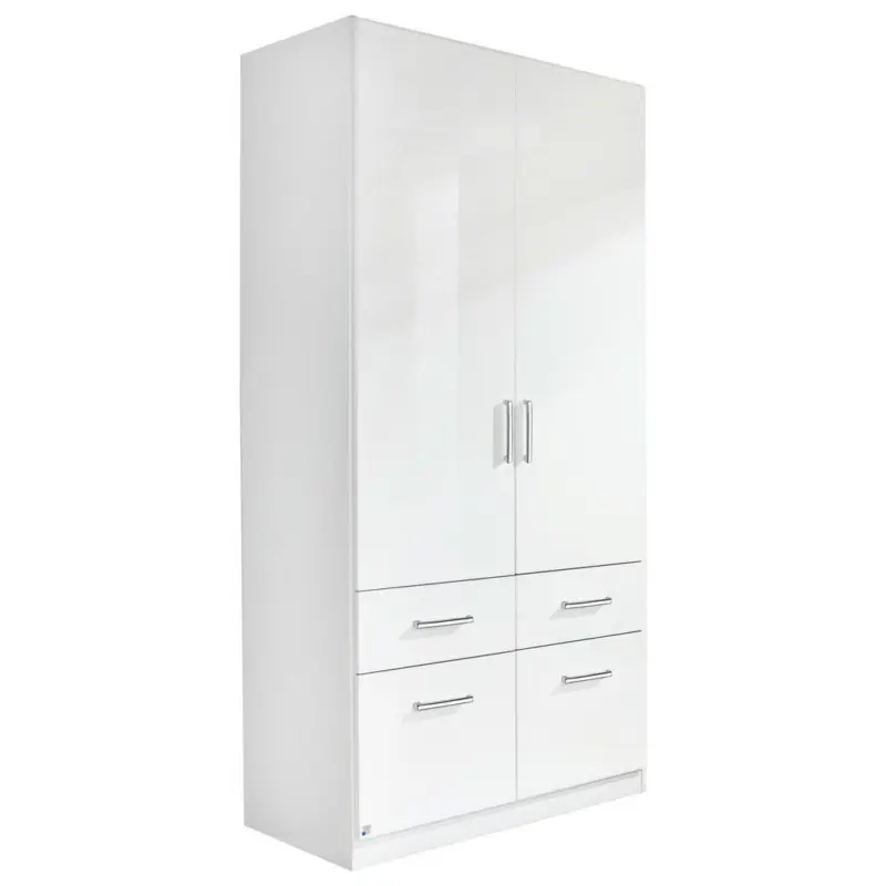 Dreht&uuml;renschrank in Wei&szlig;, Wei&szlig; Hochglanz