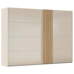 Schwebet&uuml;renschrank in Eichefarben, Champagner