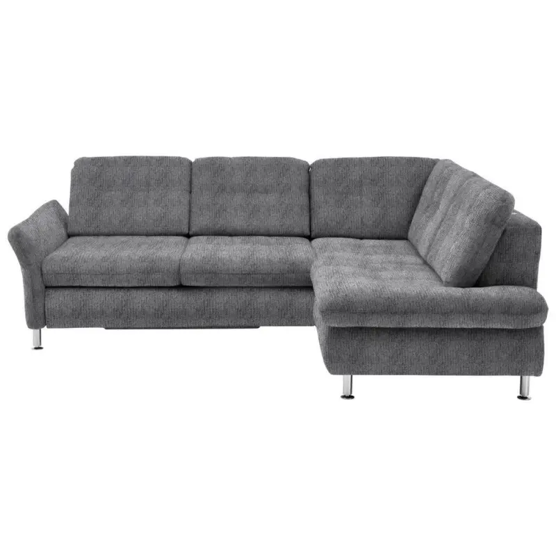 Ecksofa in Webstoff Braun, Grau 242/210 cm