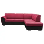 XXXLutz Lauterach - Ihr M&ouml;belhaus bei Bregenz Ecksofa in Velours Rot, Schwarz 255/196 cm