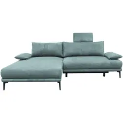 Ecksofa in Webstoff Mintgr&uuml;n 192/260 cm