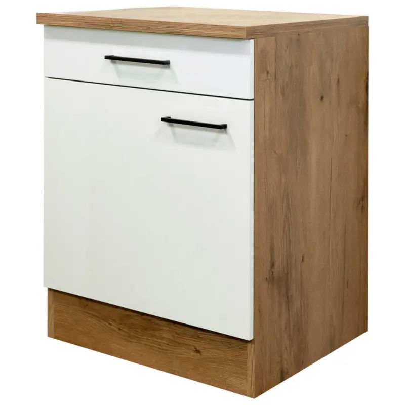 K&uuml;chenunterschrank 60/85/57 cm in Eichefarben, Magnolie