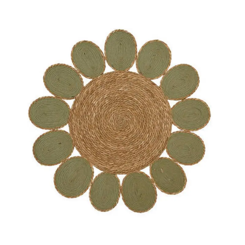 Handwebteppich Braun, Gr&uuml;n