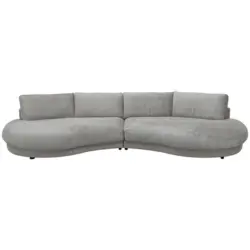 Bigsofa in Chenille Hellgrau