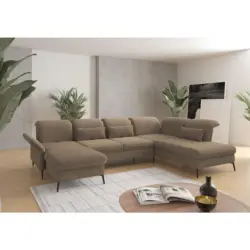 Wohnlandschaft in Flachgewebe Hellbraun