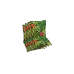 Sesselauflagenset in Gr&uuml;n, Dunkelgr&uuml;n, Hellgr&uuml;n Bl&auml;tter