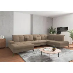 Wohnlandschaft in Flachgewebe Hellbraun