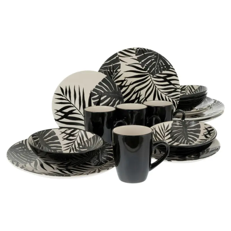 Kombiservice Tropicana Black 16-teilig