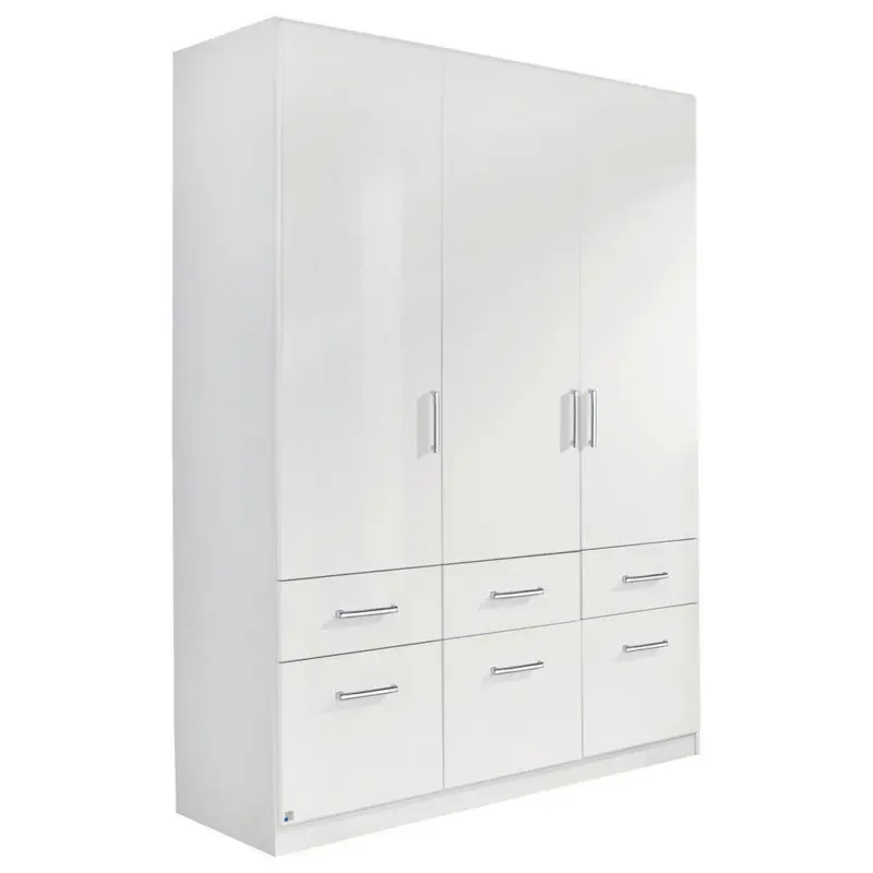 Dreht&uuml;renschrank in Wei&szlig;, Wei&szlig; Hochglanz