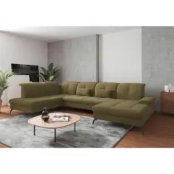 Wohnlandschaft in Flachgewebe Olivgr&uuml;n