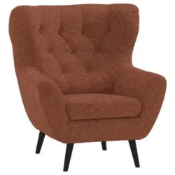 Sessel in Flachgewebe Rostfarben