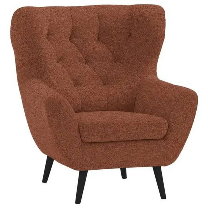 Sessel in Flachgewebe Rostfarben