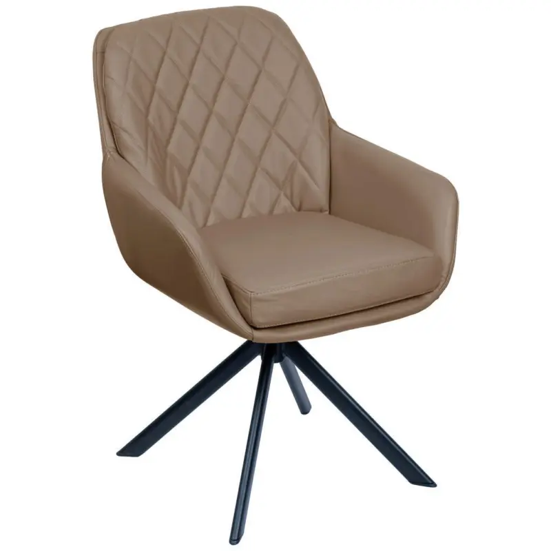 Armlehnstuhl automatische R&uuml;ckholfunktion, Sitzfl&auml;che 320&deg; drehbar Echtleder