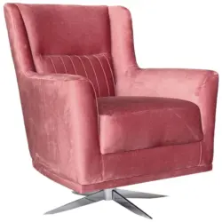 Sessel in Velours Altrosa