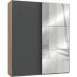 XXXLutz Lauterach - Ihr M&ouml;belhaus bei Bregenz Schwebet&uuml;renschrank in Graphitfarben, Eichefarben