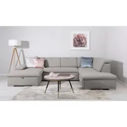 Wohnlandschaft Ramzes in Hellgrau