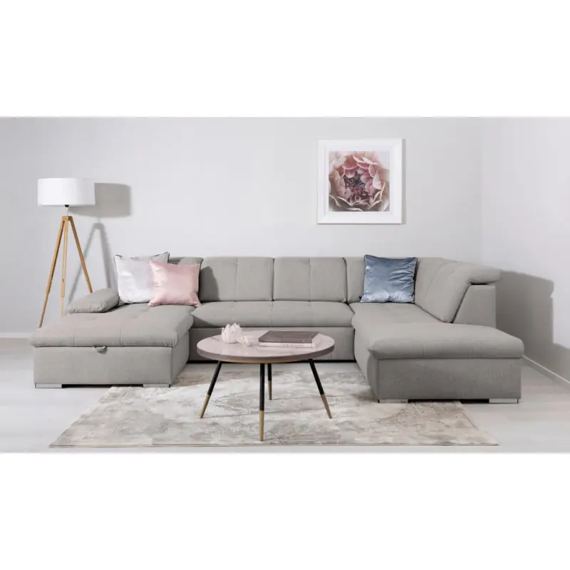 Wohnlandschaft Ramzes in Hellgrau