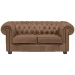 XXXLutz Lauterach - Ihr M&ouml;belhaus bei Bregenz Chesterfield-Sofa in Lederlook Braun
