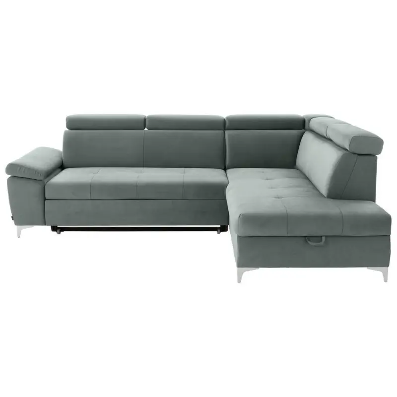 Ecksofa in Mikrofaser Mintgr&uuml;n