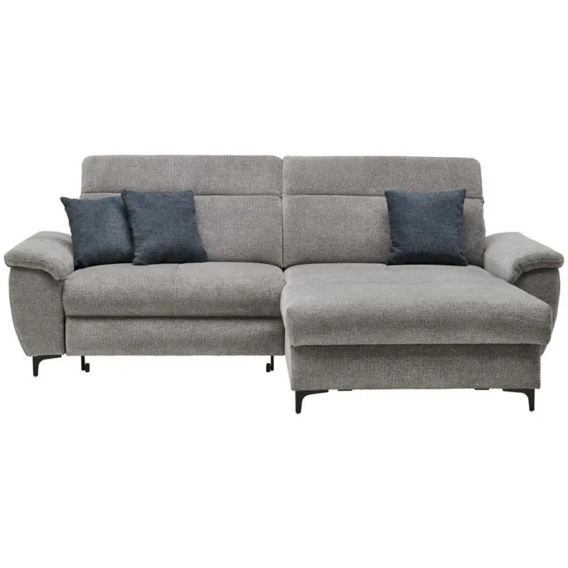 Ecksofa in Chenille Grau