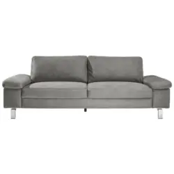 3-Sitzer-Sofa in Mikrofaser Grau