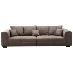 Bigsofa in Flachgewebe Braun