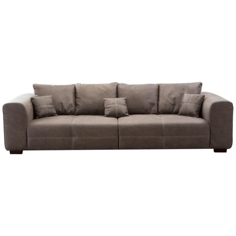 Bigsofa in Flachgewebe Braun