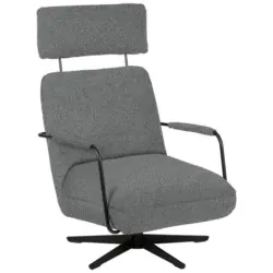 Sessel in Flachgewebe, Boucl&eacute; Grau