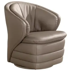 Sessel in Echtleder Sandfarben