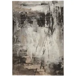 Webteppich 160/230 cm Argentum Anthrazit, Braun, Grau