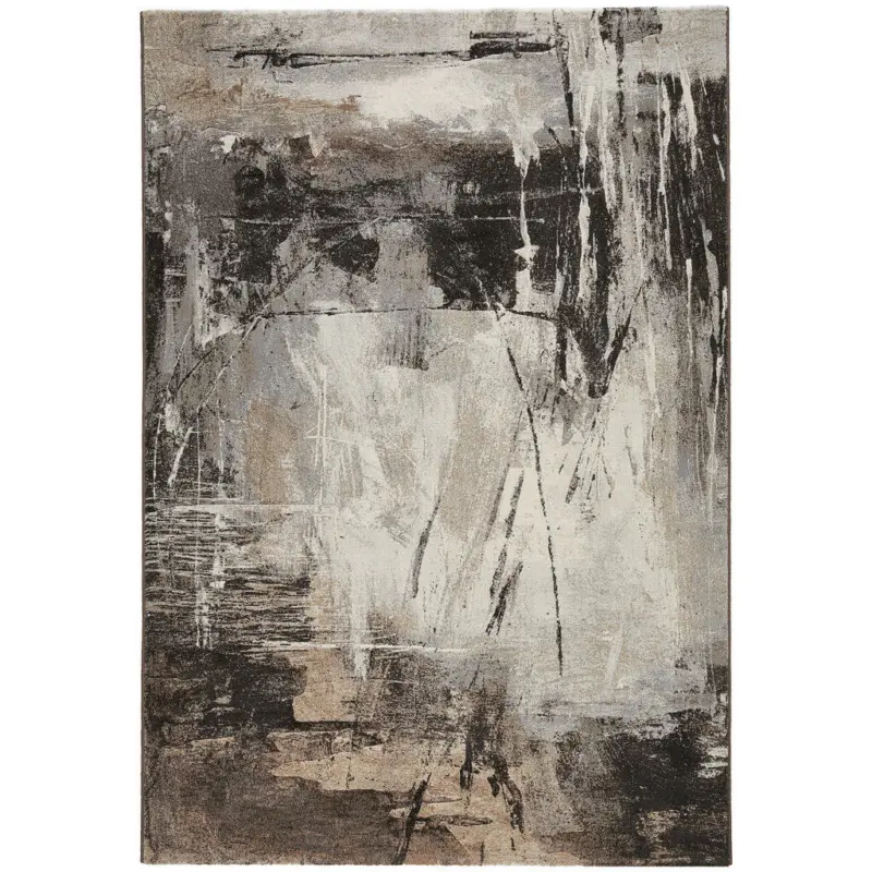 Webteppich 160/230 cm Argentum Anthrazit, Braun, Grau