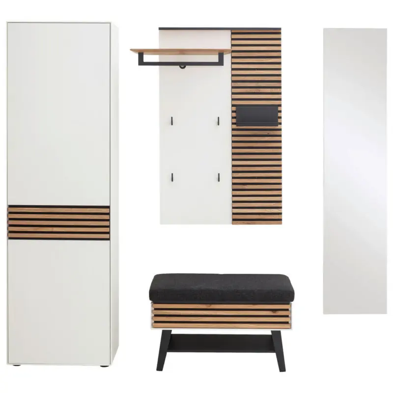 Garderobe 4-teilig in 214/196/41 cm