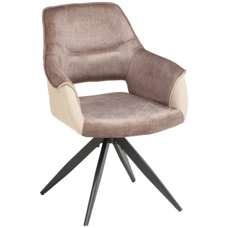 Armlehnstuhl Sitzfl&auml;che 360&deg; drehbar Samt, Webstoff