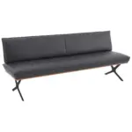 XXXLutz Lauterach - Ihr M&ouml;belhaus bei Bregenz Sitzbank 194/88/66 cm in Grau, Schwarz, Nussbaumfarben