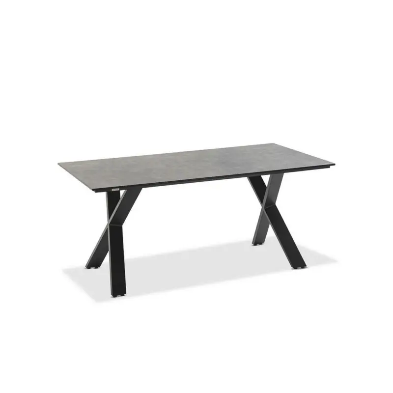 Gartentisch Kunststoff Anthrazit, Grau rechteckig