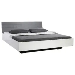 Bett 180/200 cm in Wei&szlig; Hochglanz