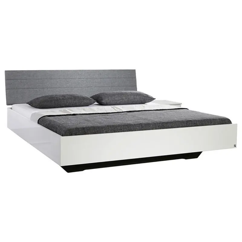 Bett 180/200 cm in Wei&szlig; Hochglanz